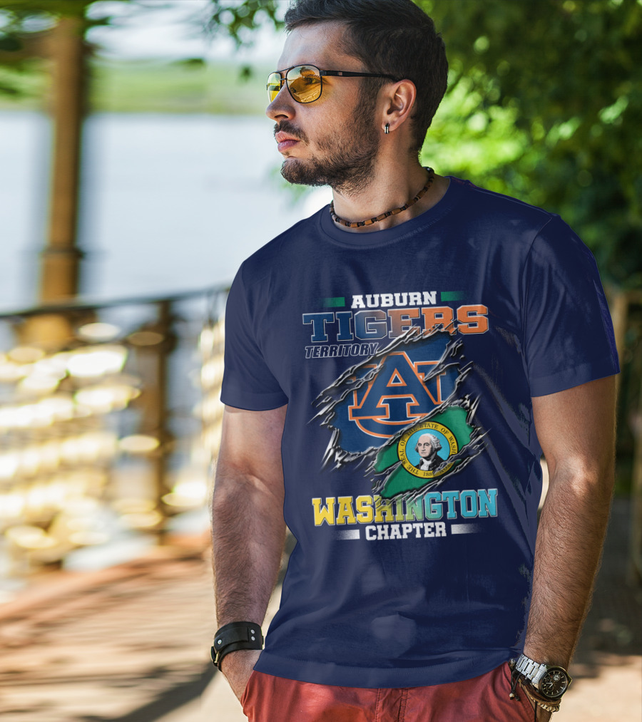 Auburn Tigers Territory Washington Chapter Seal Of Washington T-Shirt