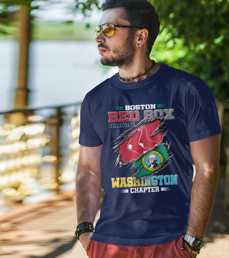 Boston Red Sox Territory Washington Chapter Seal Of The State Of Washington T-Shirt