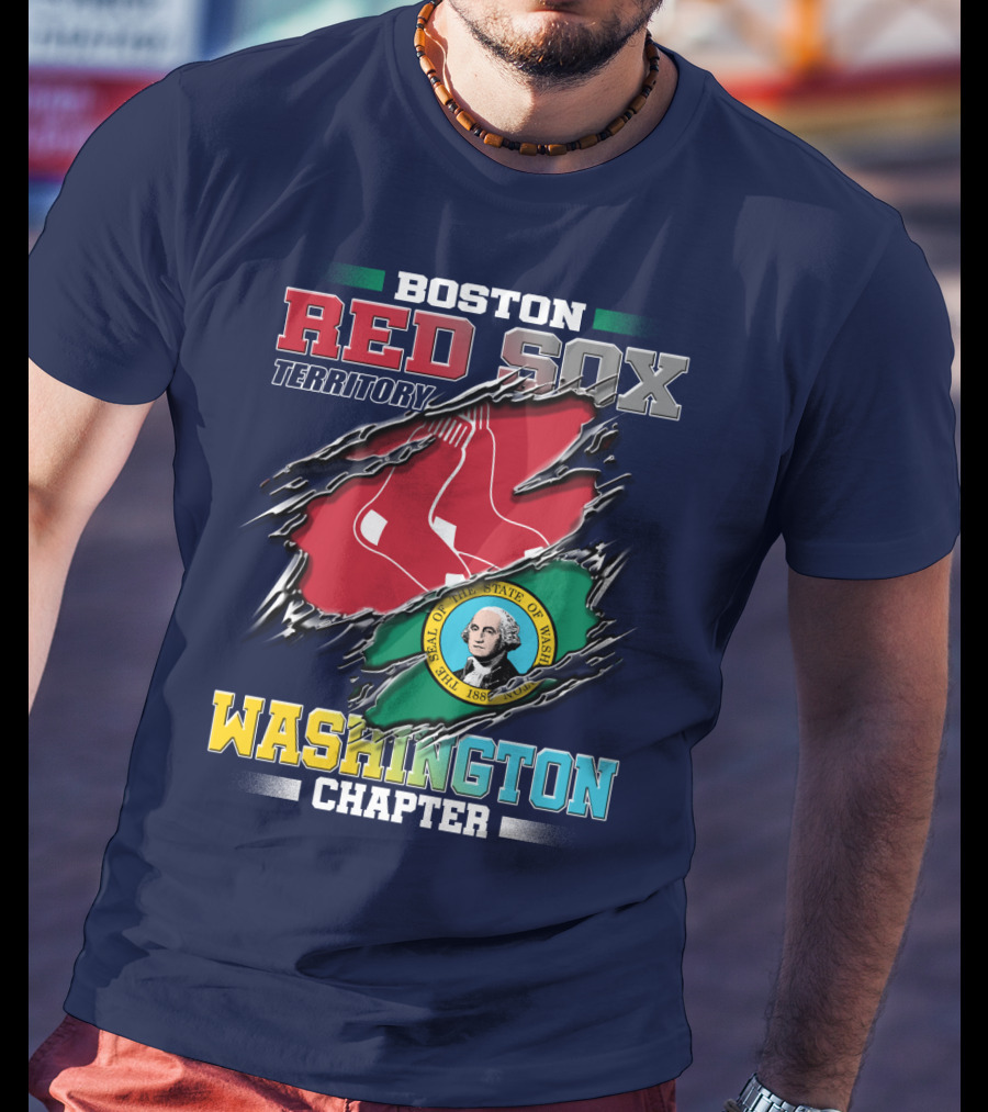 Boston Red Sox Territory Washington Chapter Seal Of The State Of Washington T-Shirt