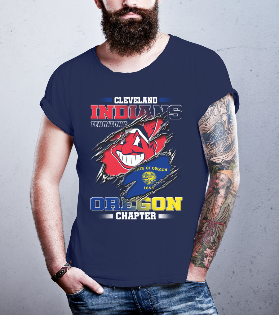 Cleveland Indians Territory Oregon Chapter State Of Oregon 1859 T-Shirt