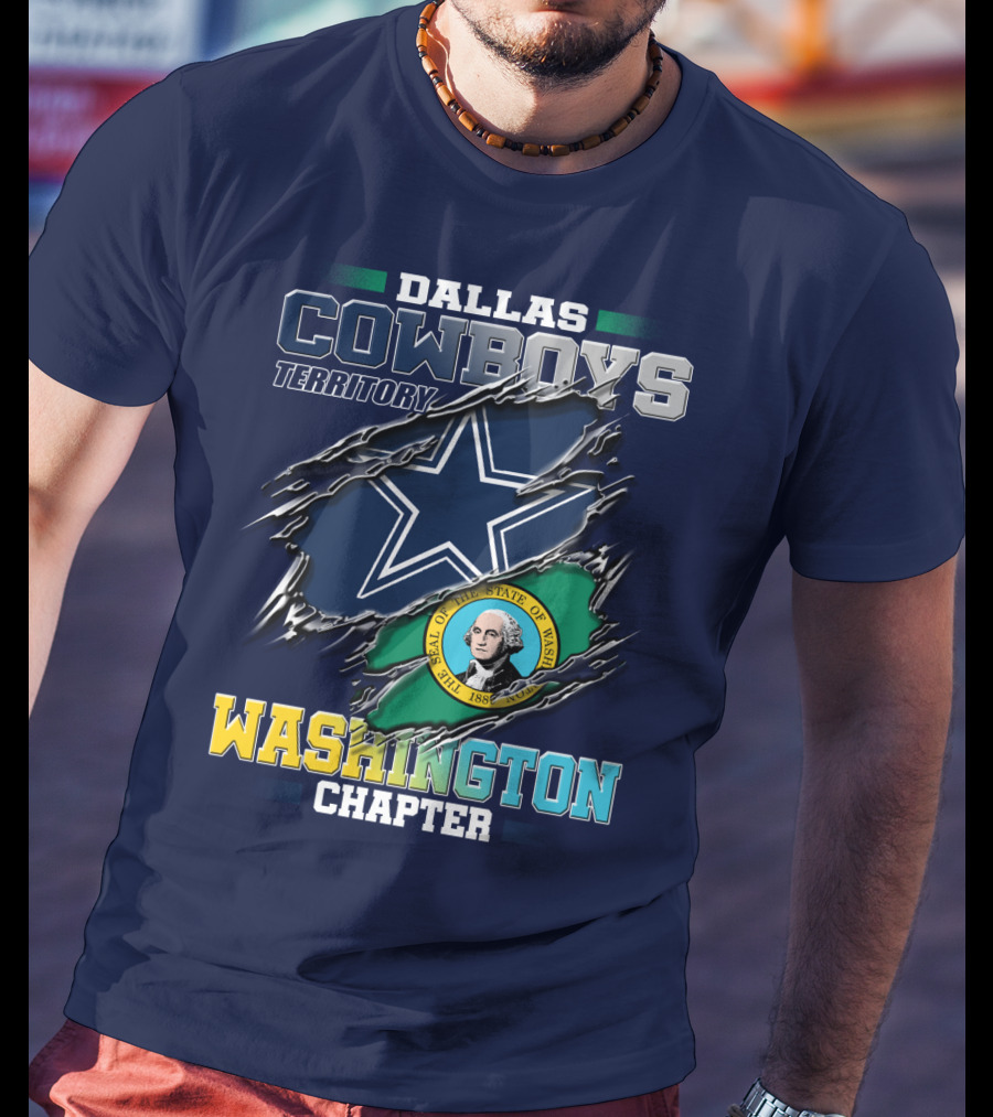 Dallas Cowboys Territory Washington Chapter Seal Of The State Of Washington T-Shirt