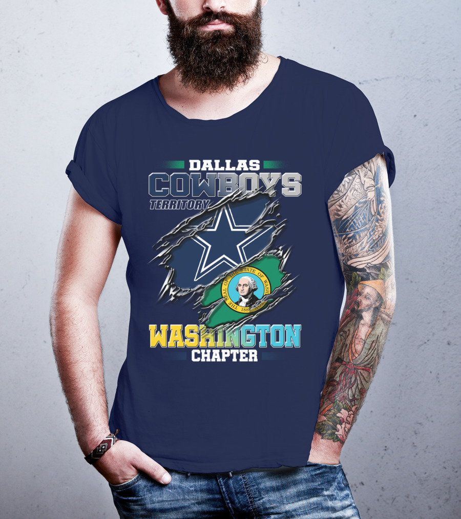 Dallas Cowboys Territory Washington Chapter Seal Of The State Of Washington T-Shirt