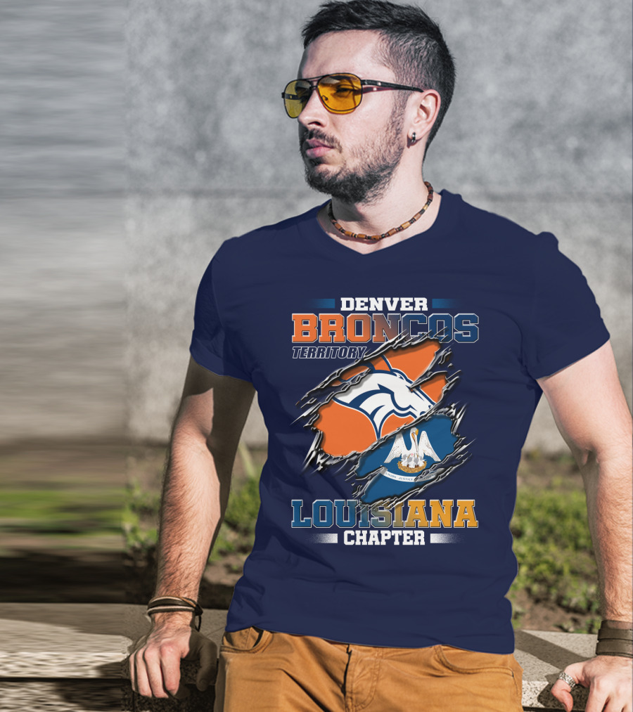 Denver Broncos Territory Louisiana Chapter T-Shirt