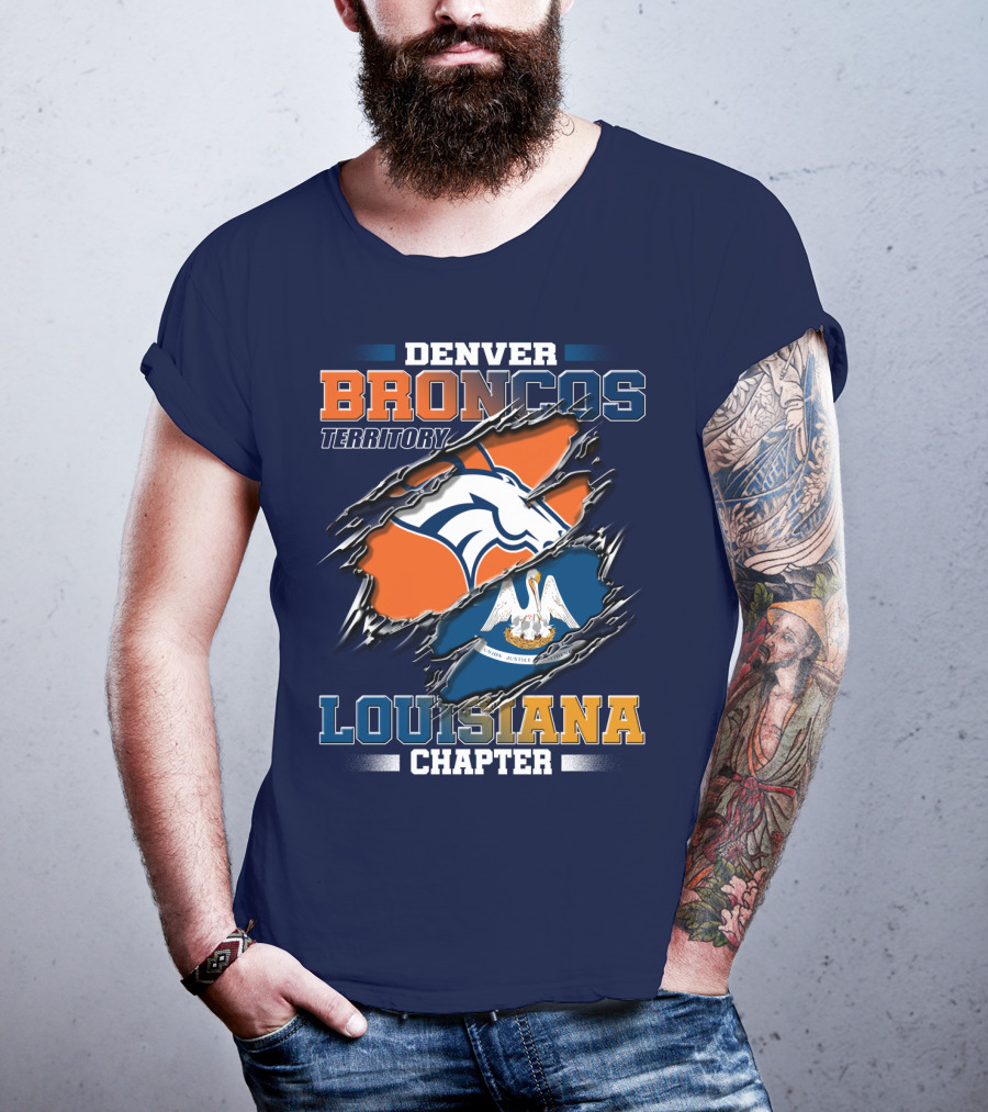 Denver Broncos Territory Louisiana Chapter T-Shirt