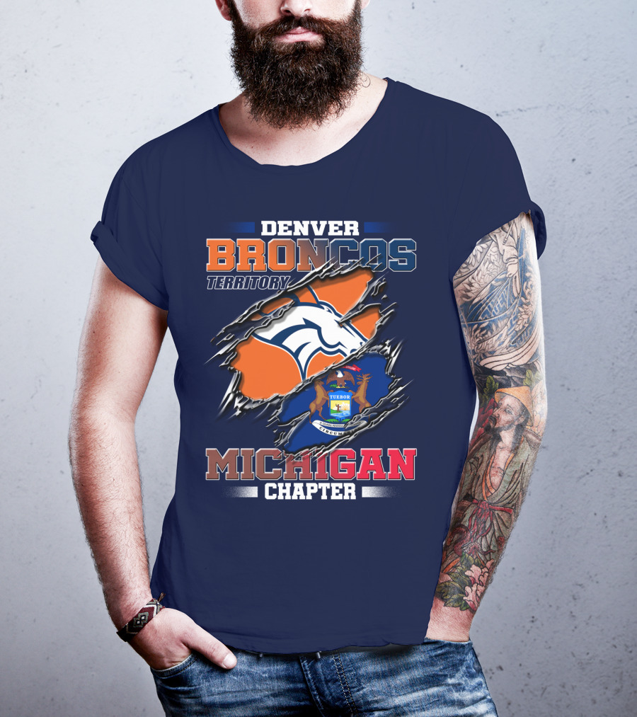 Denver Broncos Territory Michigan Chapter T-Shirt