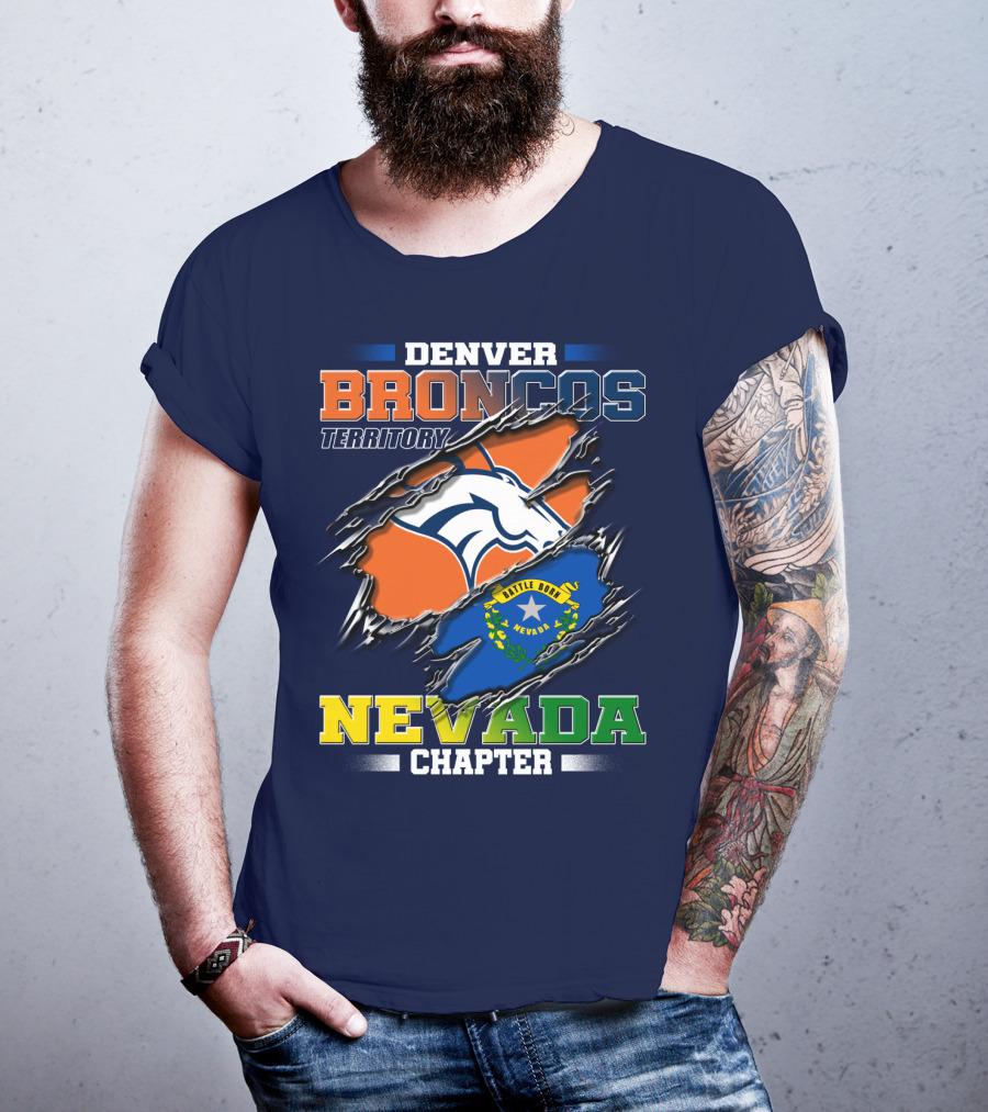 Denver Broncos Territory Nevada Chapter Battle Born T-Shirt