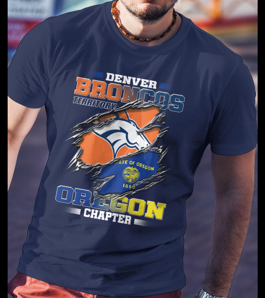 Denver Broncos Territory Oregon Chapter State Of Oregon 1859 T-Shirt