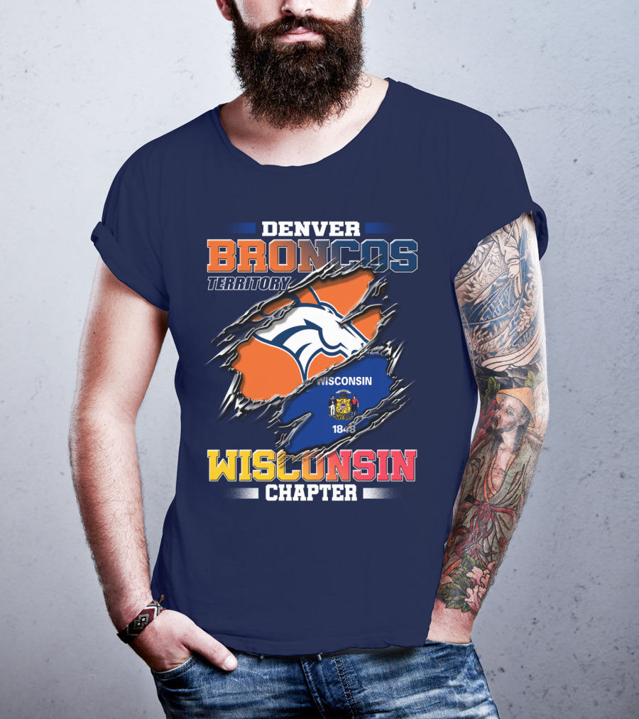 Denver Broncos Territory Wisconsin Chapter 1848 T-Shirt