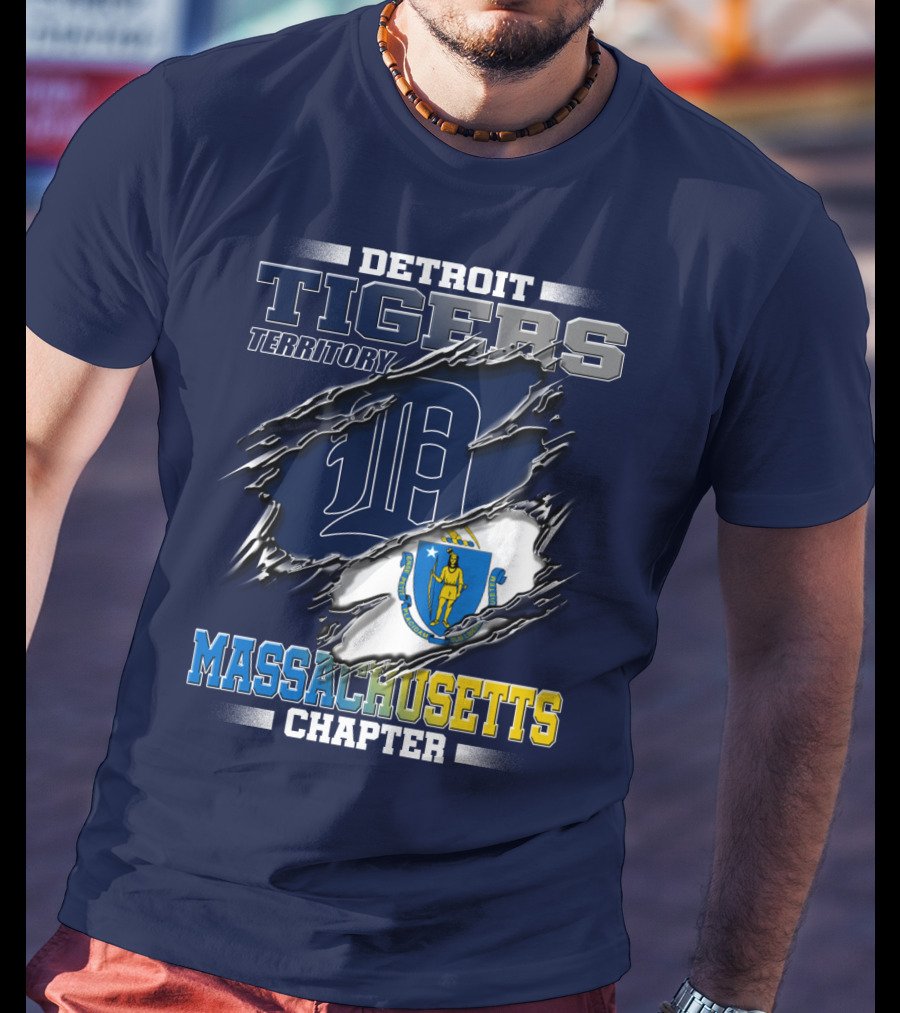 Detroit Tigers Territory Massachusetts Chapter T-Shirt