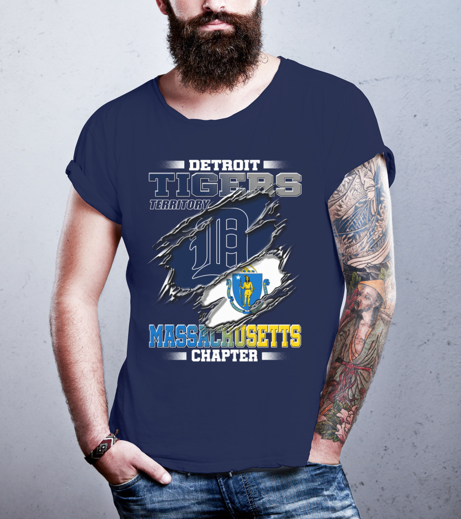 Detroit Tigers Territory Massachusetts Chapter T-Shirt