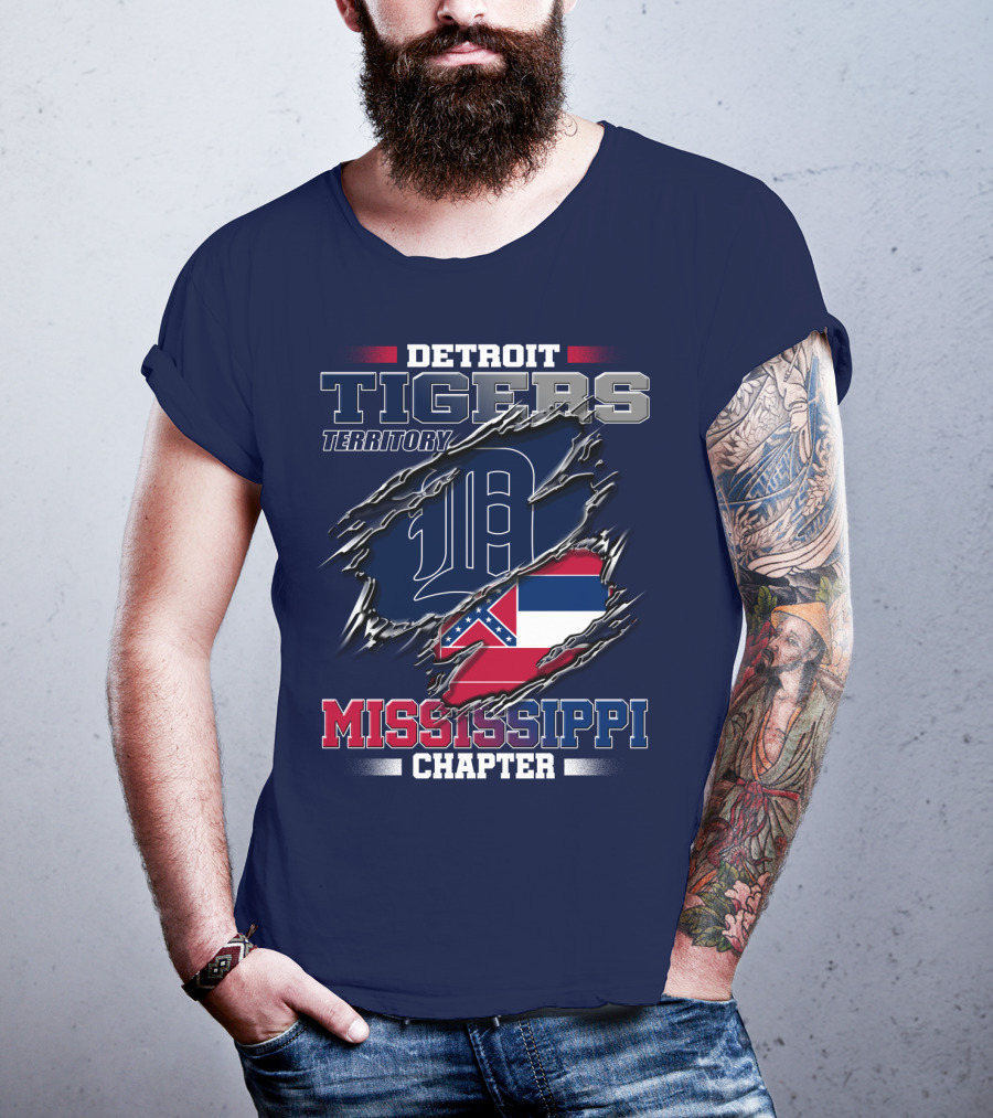 Detroit Tigers Territory Mississippi Chapter T-Shirt