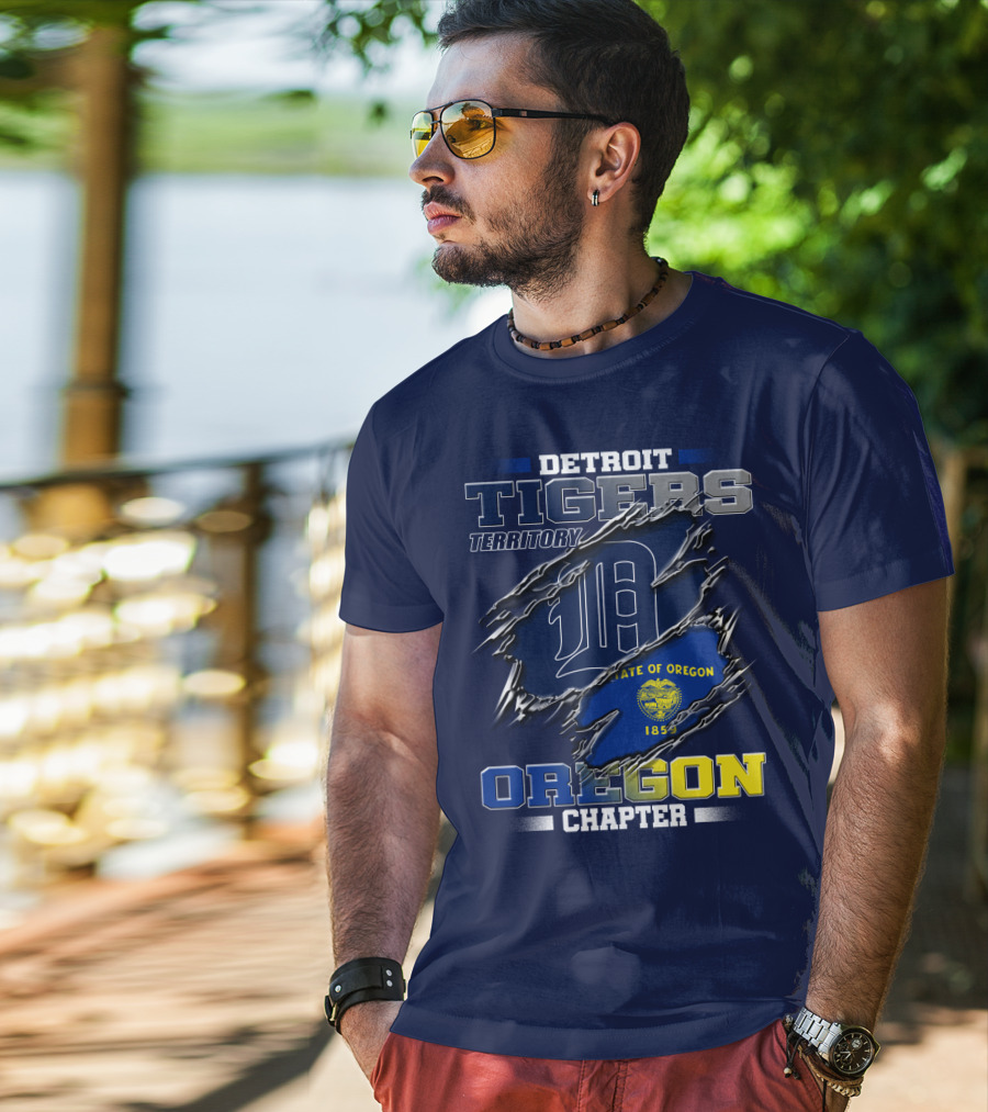 Detroit Tigers Territory Oregon Chapter State Of Oregon 1859 T-Shirt