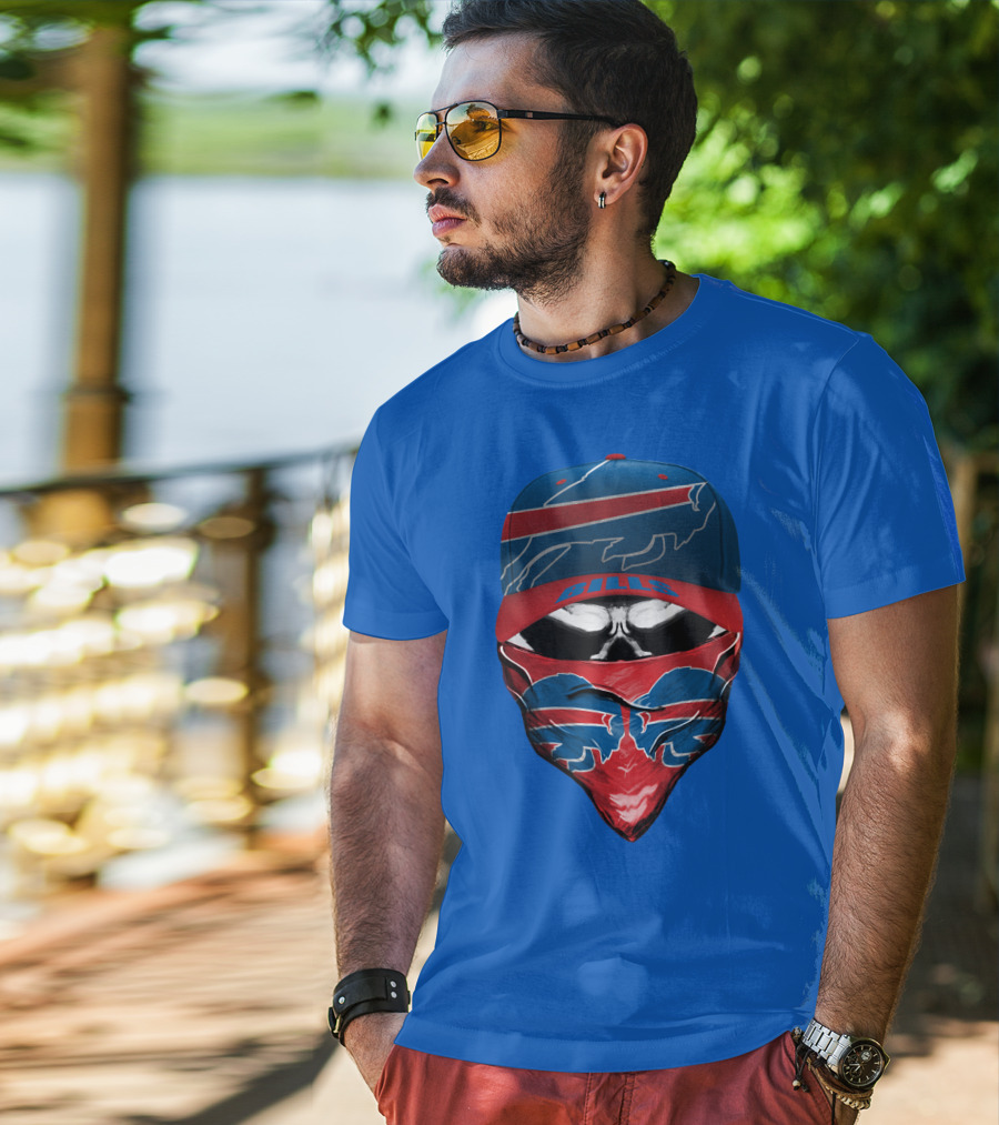 Buffalo Bills Nfl Logo Hat And Bandana Face T-Shirt