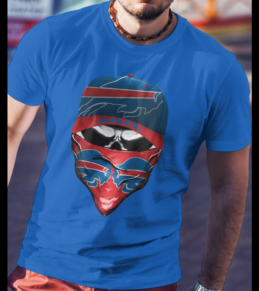 Buffalo Bills Nfl Logo Hat And Bandana Face T-Shirt