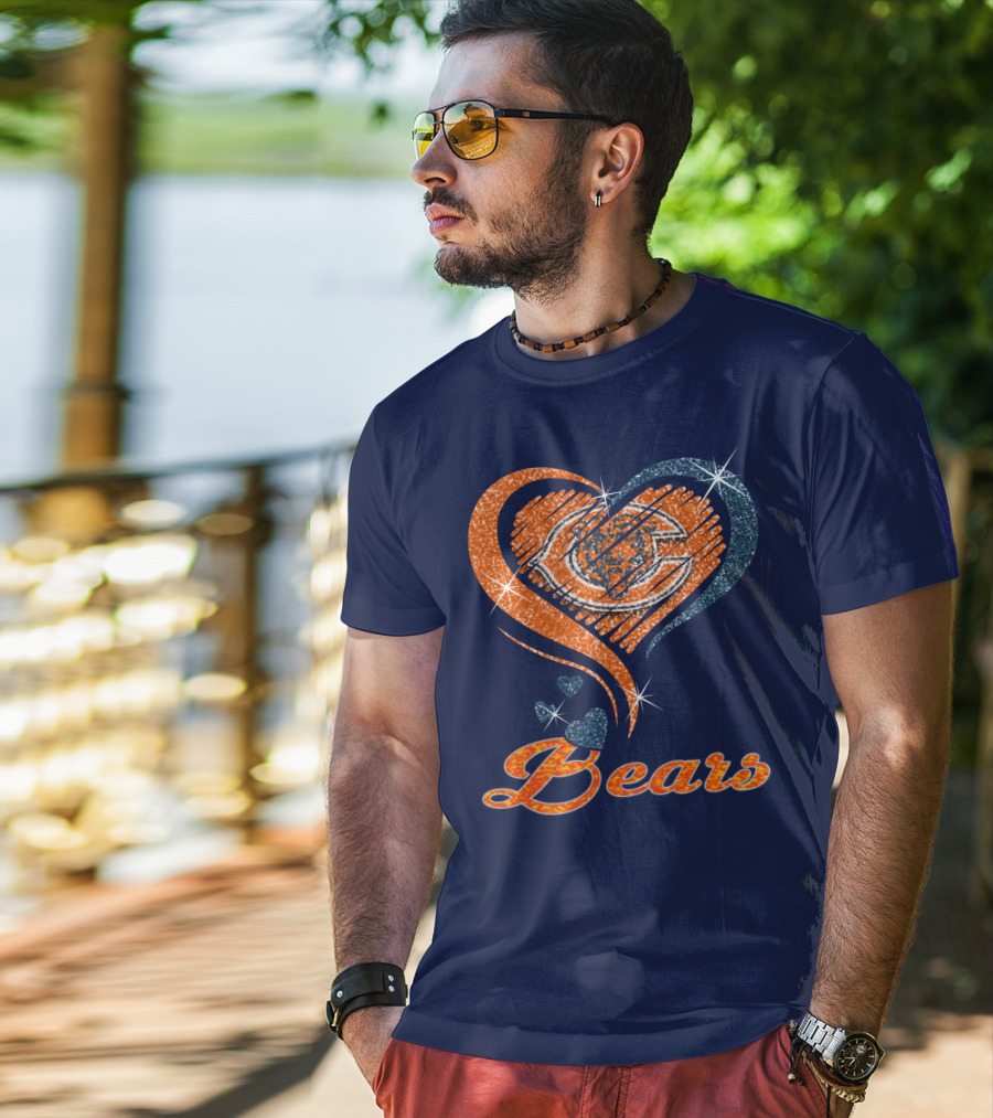 Bears Heart With Chicago Bears T-Shirt