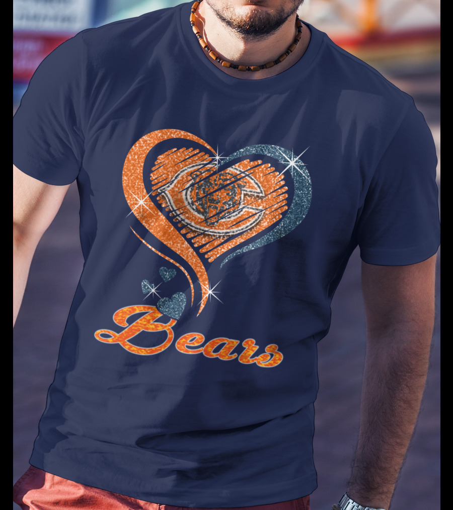 Bears Heart With Chicago Bears T-Shirt