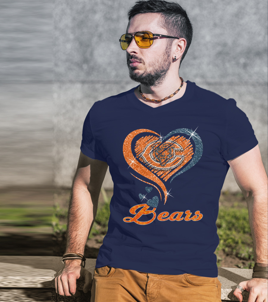 Bears Heart With Chicago Bears T-Shirt