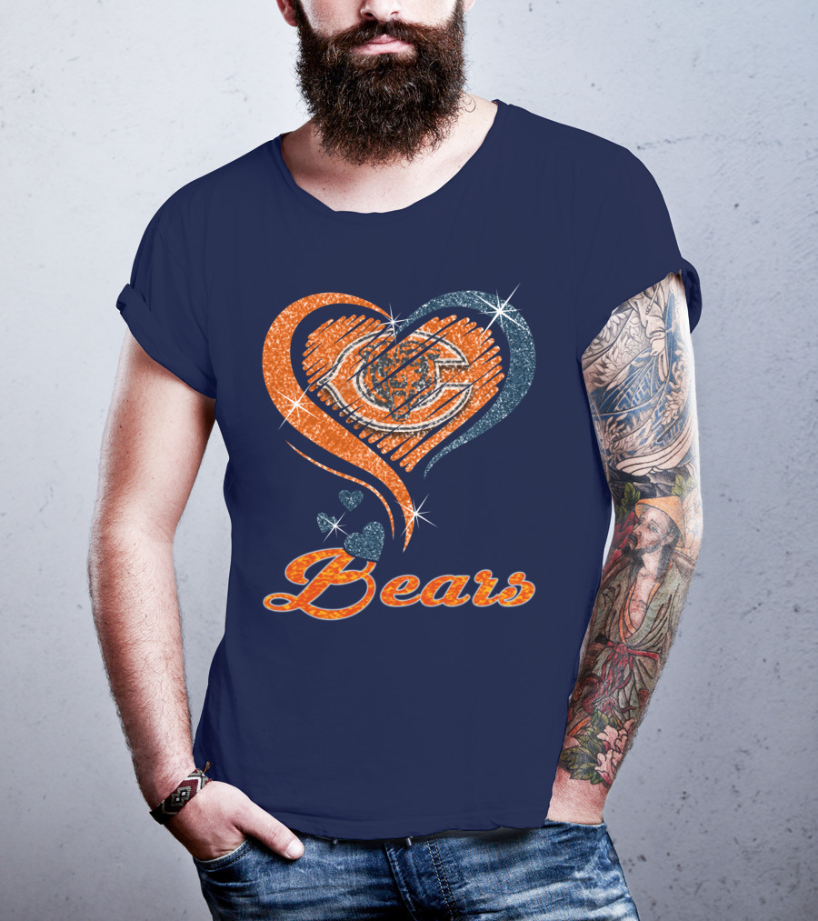 Bears Heart With Chicago Bears T-Shirt