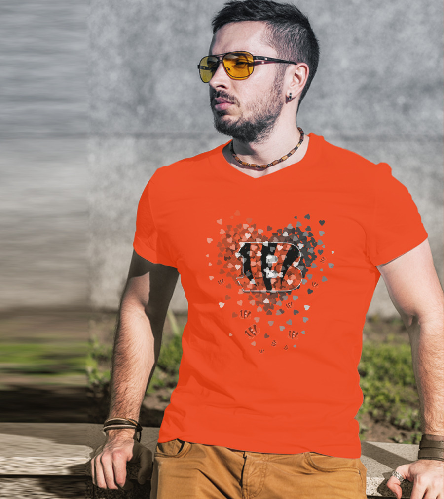 Cincinnati Bengals Heart T-Shirt