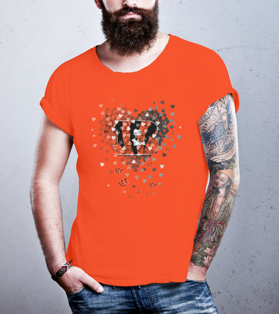 Cincinnati Bengals Heart T-Shirt