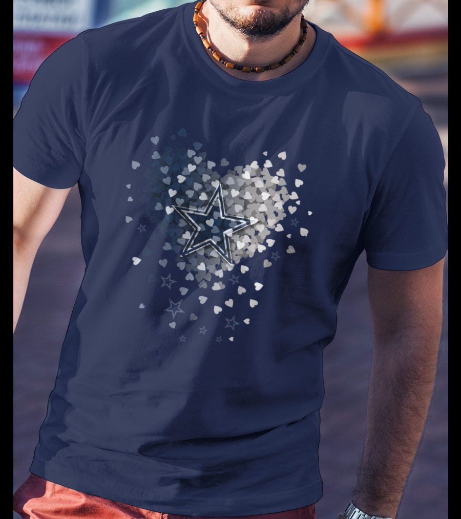 Dallas Cowboys Star Heart Cluster T-Shirt