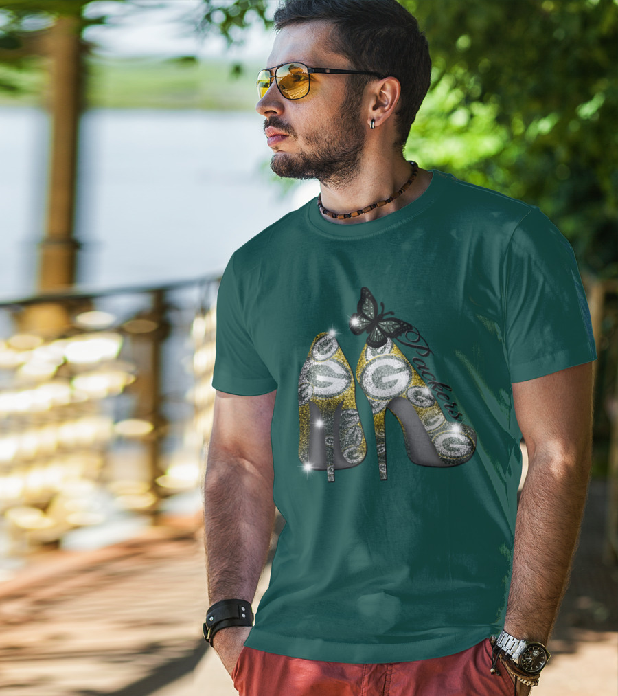 Packers High Heels With Butterfly T-Shirt