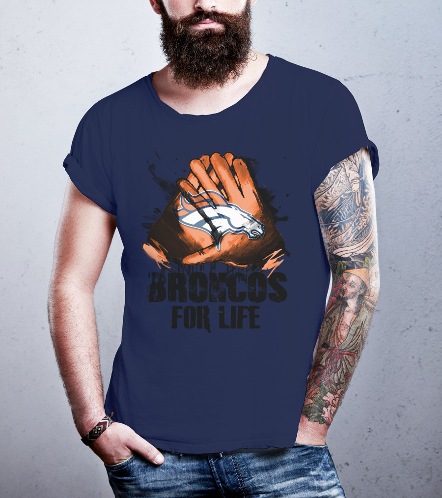 Broncos For Life Denver Broncos Glove T-Shirt