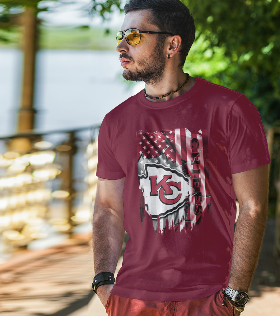 Kc Chiefs American Flag T-Shirt