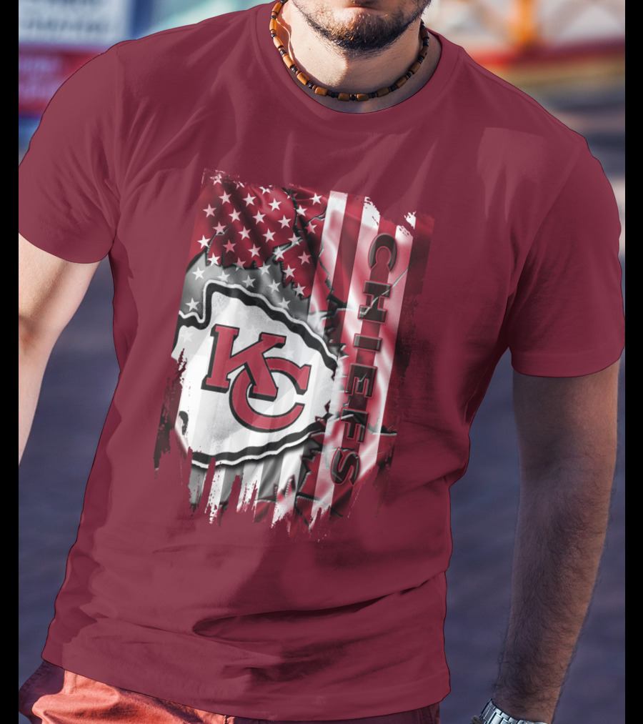 Kc Chiefs American Flag T-Shirt