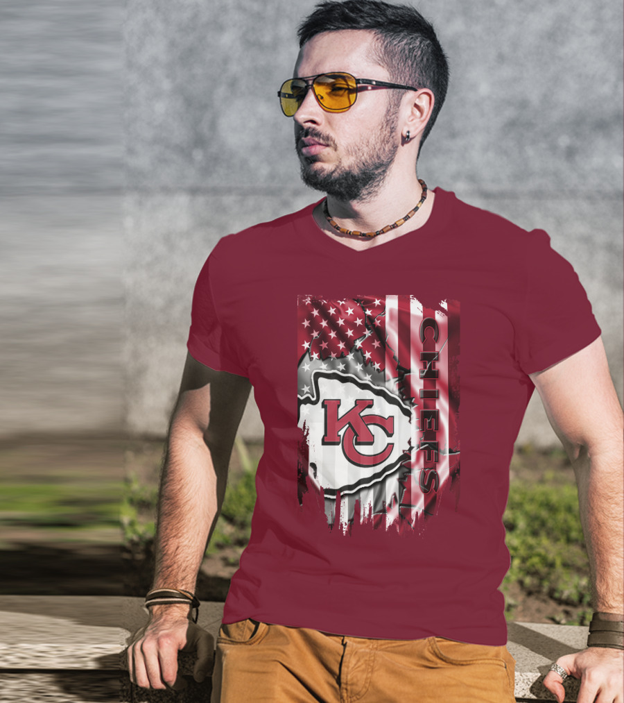 Kc Chiefs American Flag T-Shirt