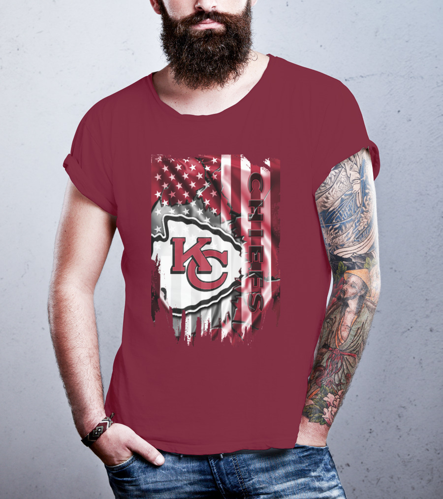 Kc Chiefs American Flag T-Shirt
