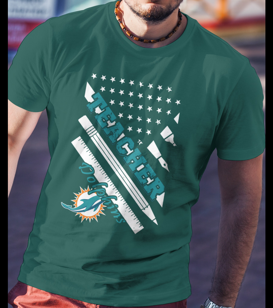 Teacher Miami Dolphins T-Shirt