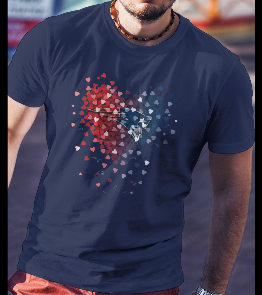 New England Patriots Heart Of Hearts T-Shirt