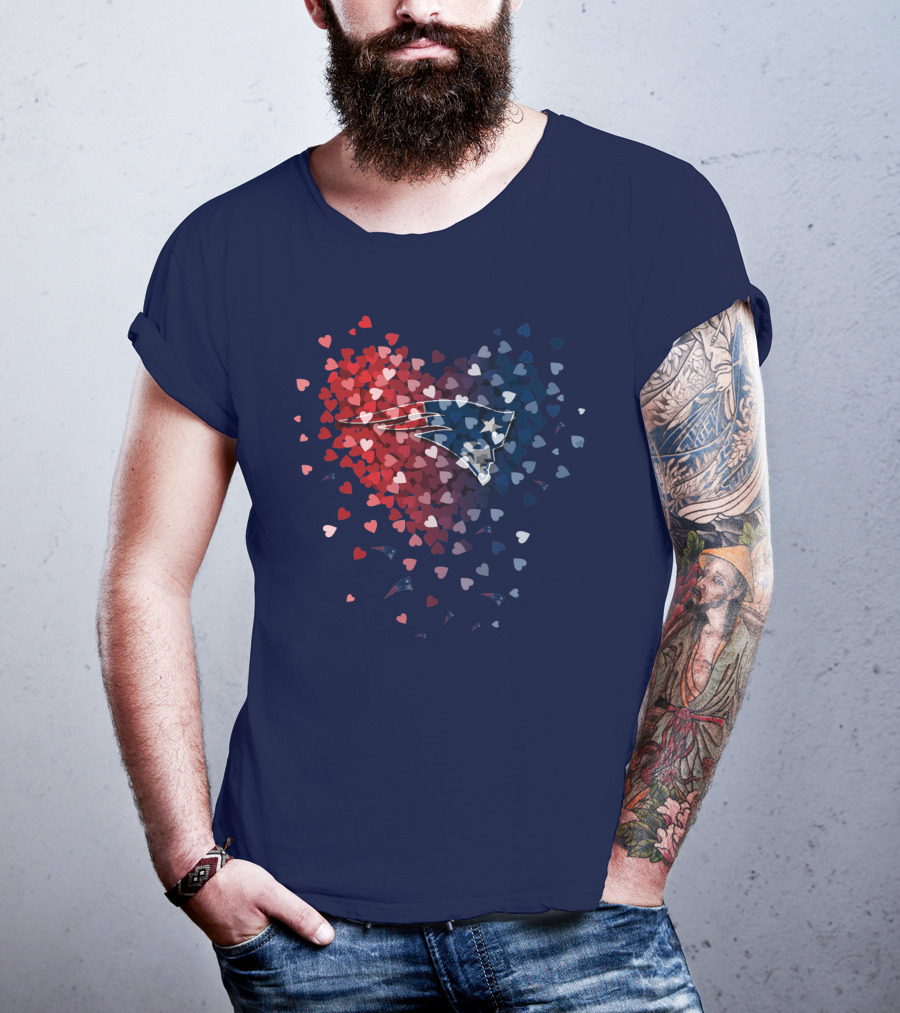 New England Patriots Heart Of Hearts T-Shirt