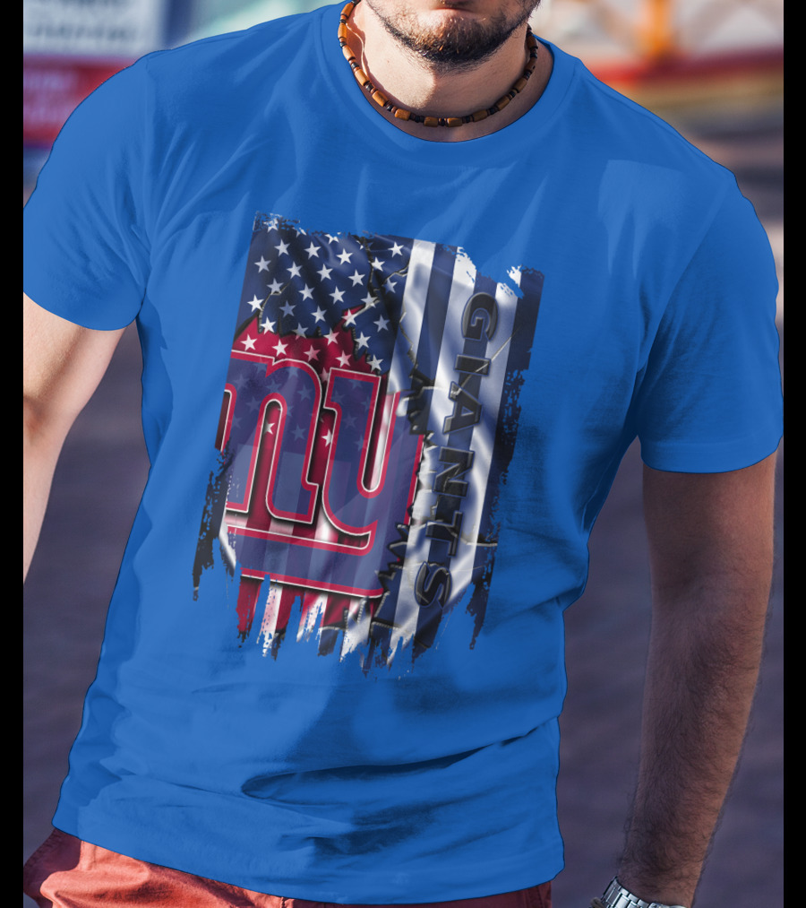 New York Giants American Flag Nfl Team T-Shirt