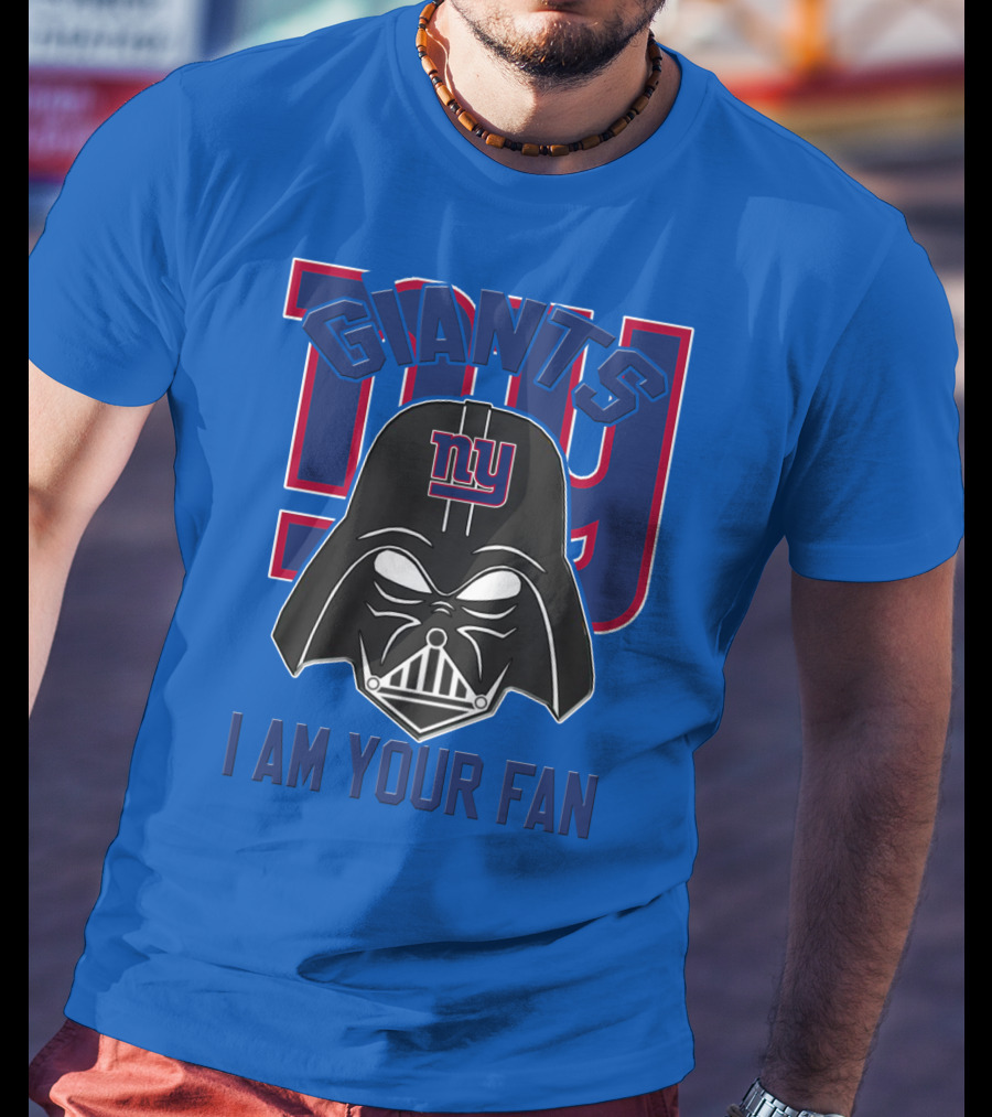 Giants Ny I Am Your Fan Darth Vader Helmet T-Shirt