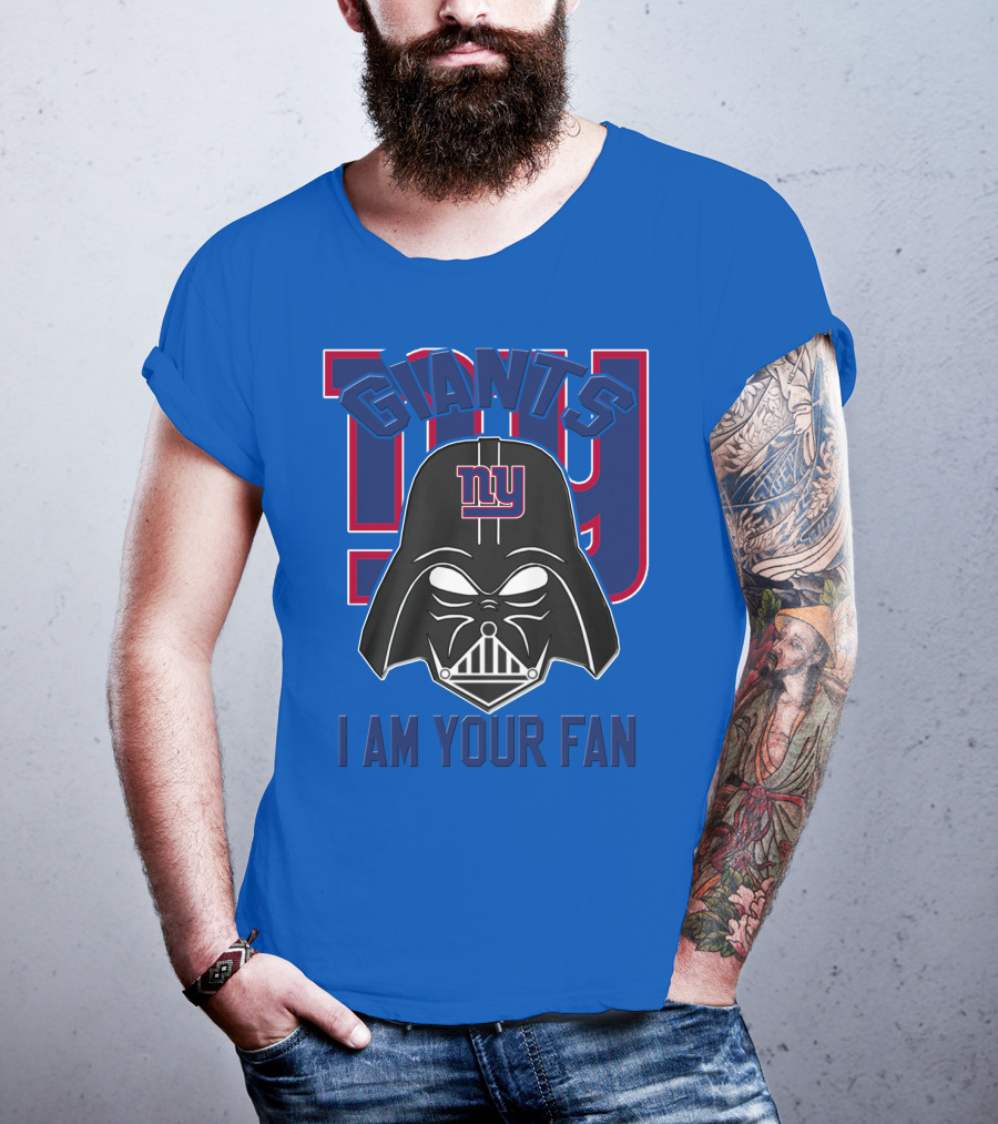 Giants Ny I Am Your Fan Darth Vader Helmet T-Shirt