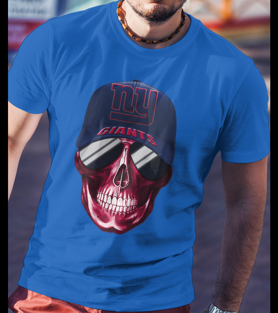 New York Giants Skull Cap T-Shirt