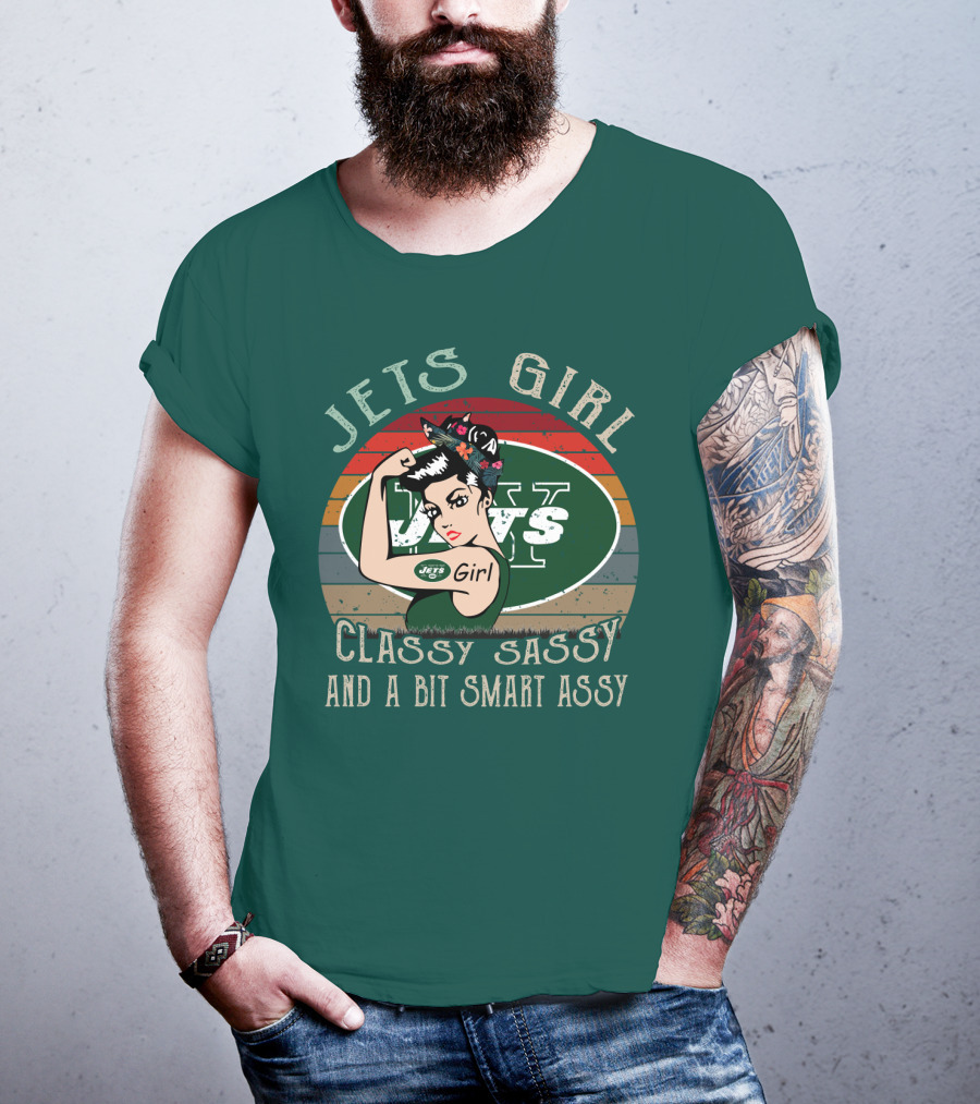Jets Girl Classy Sassy And A Bit Smart Assy T-Shirt