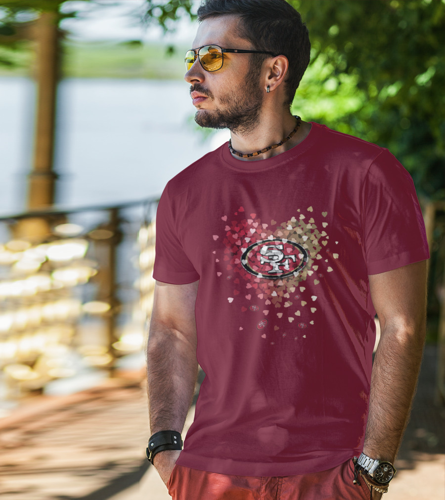 San Francisco 49ers Logo In Heart T-Shirt