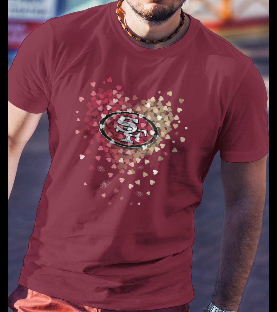 San Francisco 49ers Logo In Heart T-Shirt