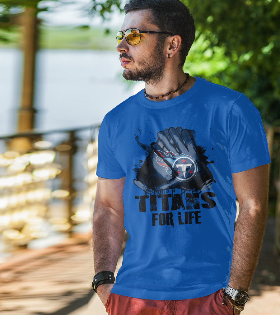 Titans For Life Tennessee Titans Logo Paint Splash T-Shirt