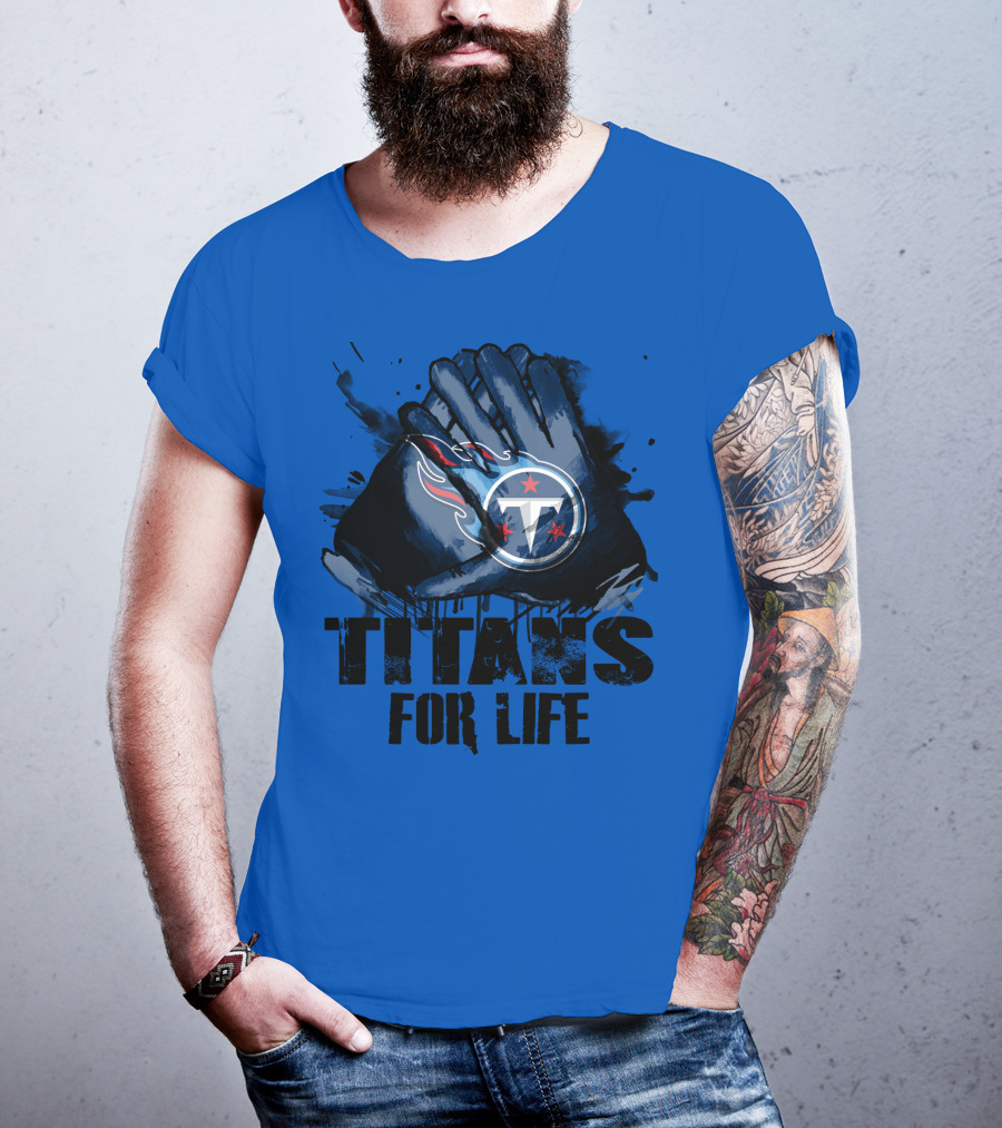 Titans For Life Tennessee Titans Logo Paint Splash T-Shirt