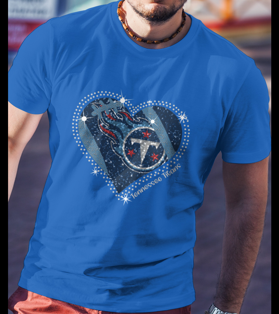 Tennessee Titans Sparkling Heart T-Shirt