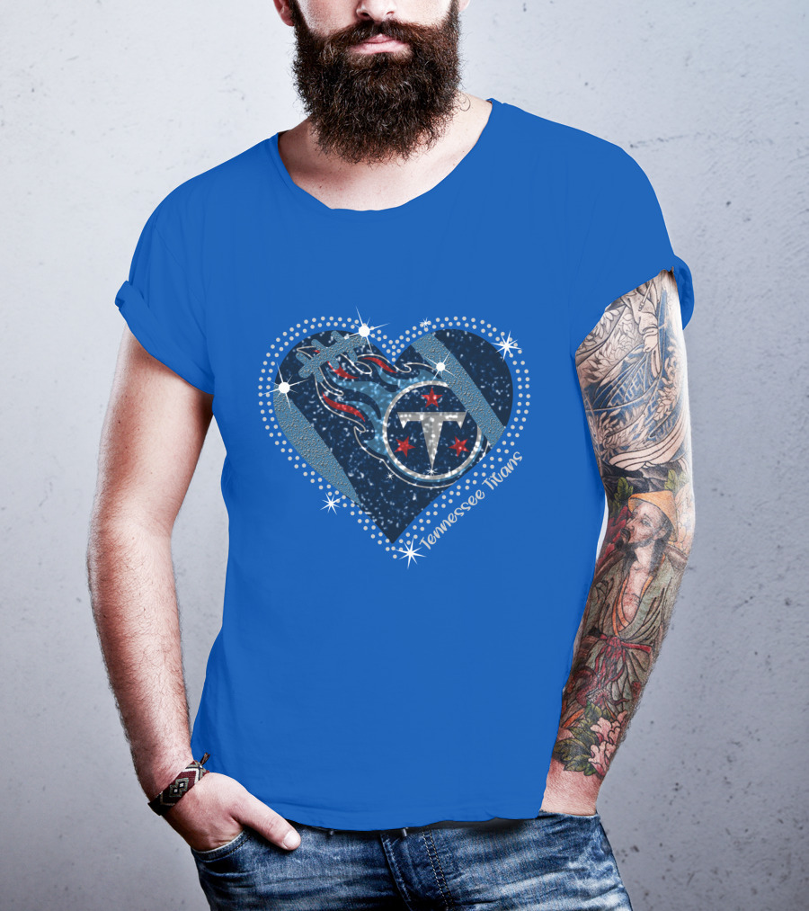 Tennessee Titans Sparkling Heart T-Shirt