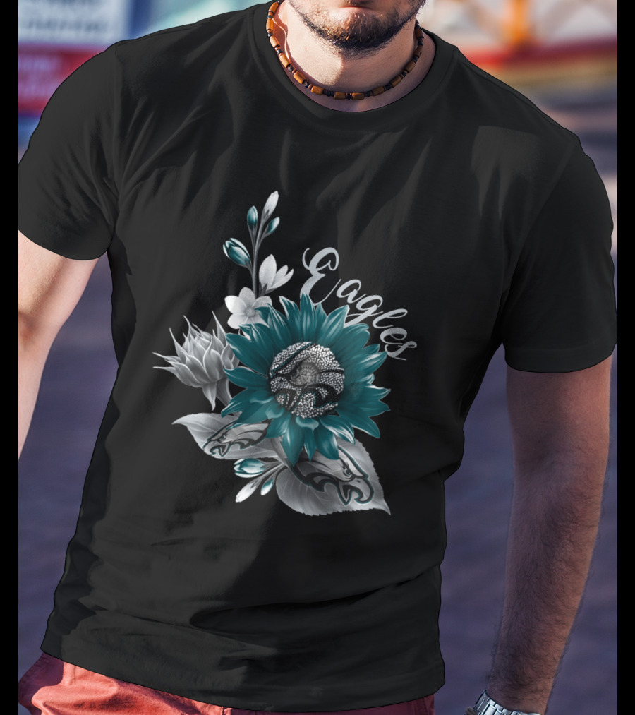 Philadelphia Eagles Floral Sunflower T-Shirt