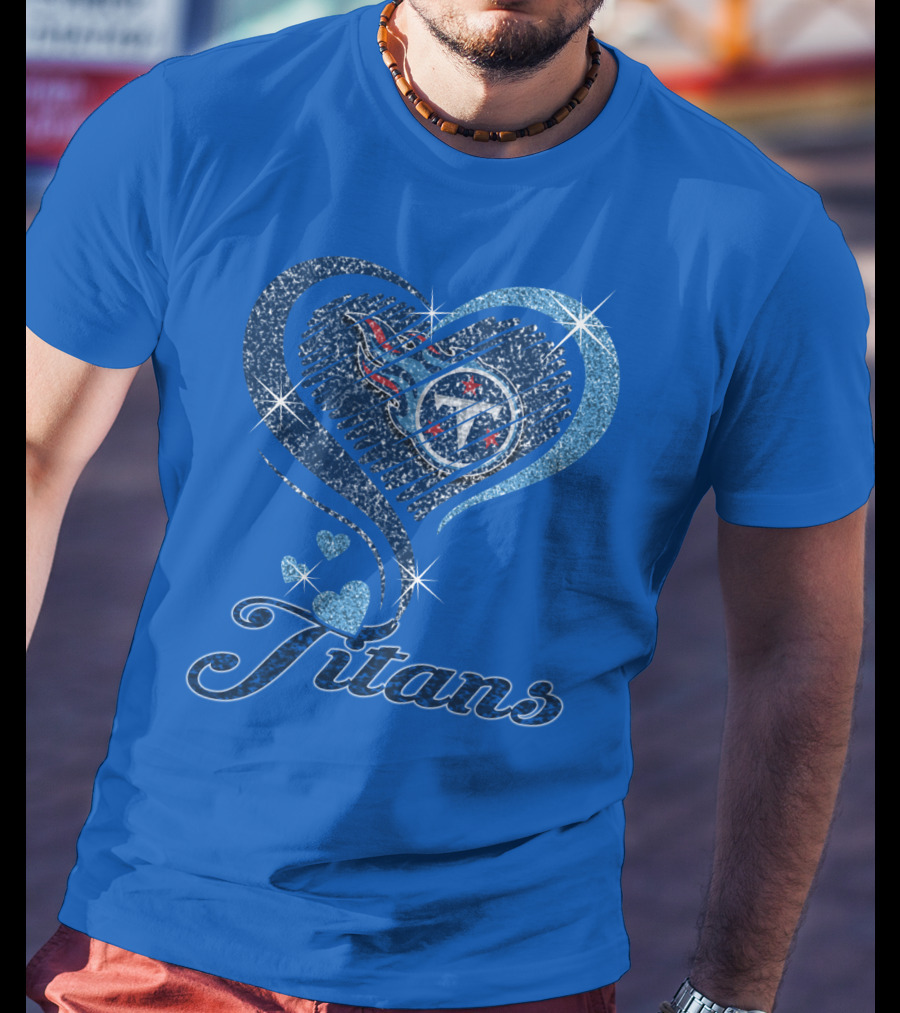 Tennessee Titans Heart Logo And Titans T-Shirt