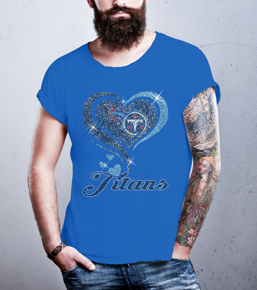 Tennessee Titans Heart Logo And Titans T-Shirt