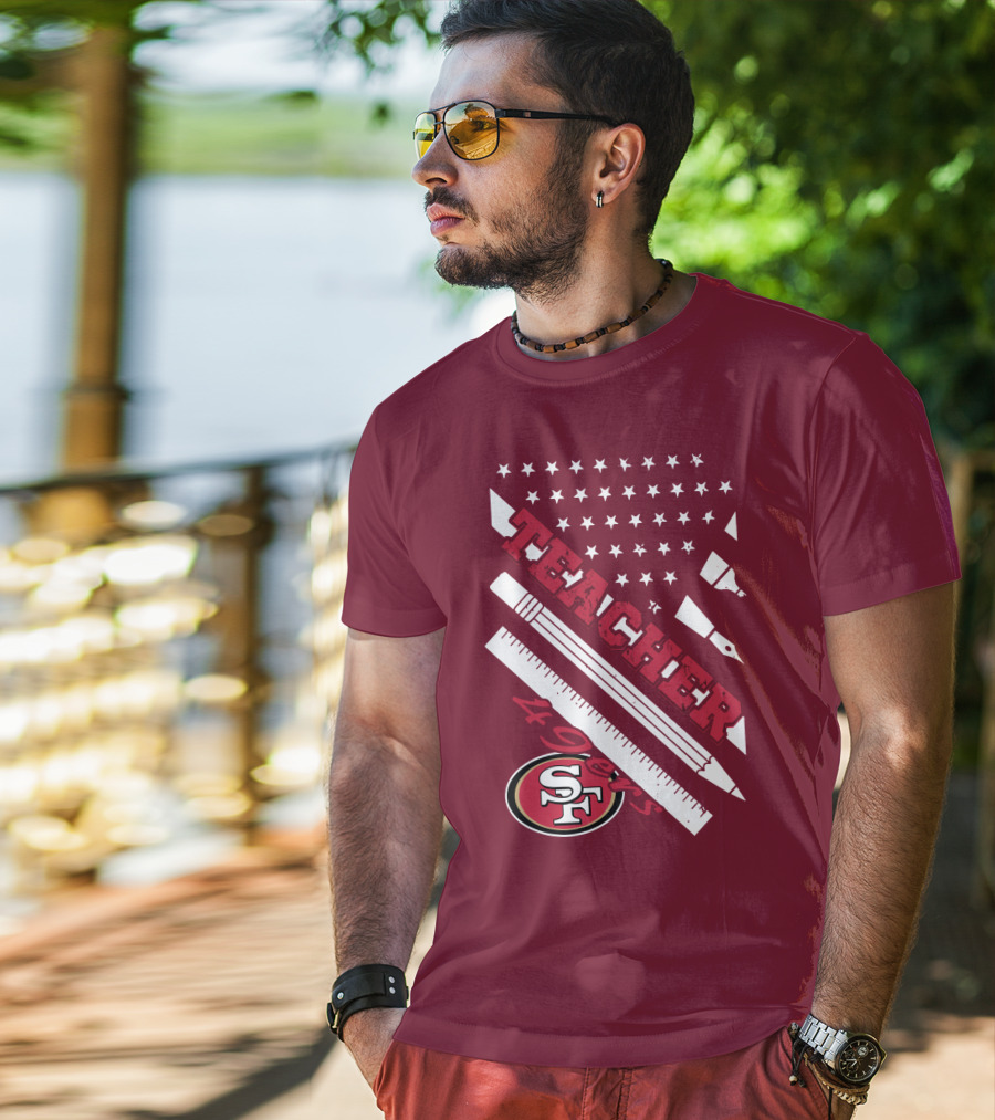 San Francisco 49ers Teacher Stars And Tools T-Shirt