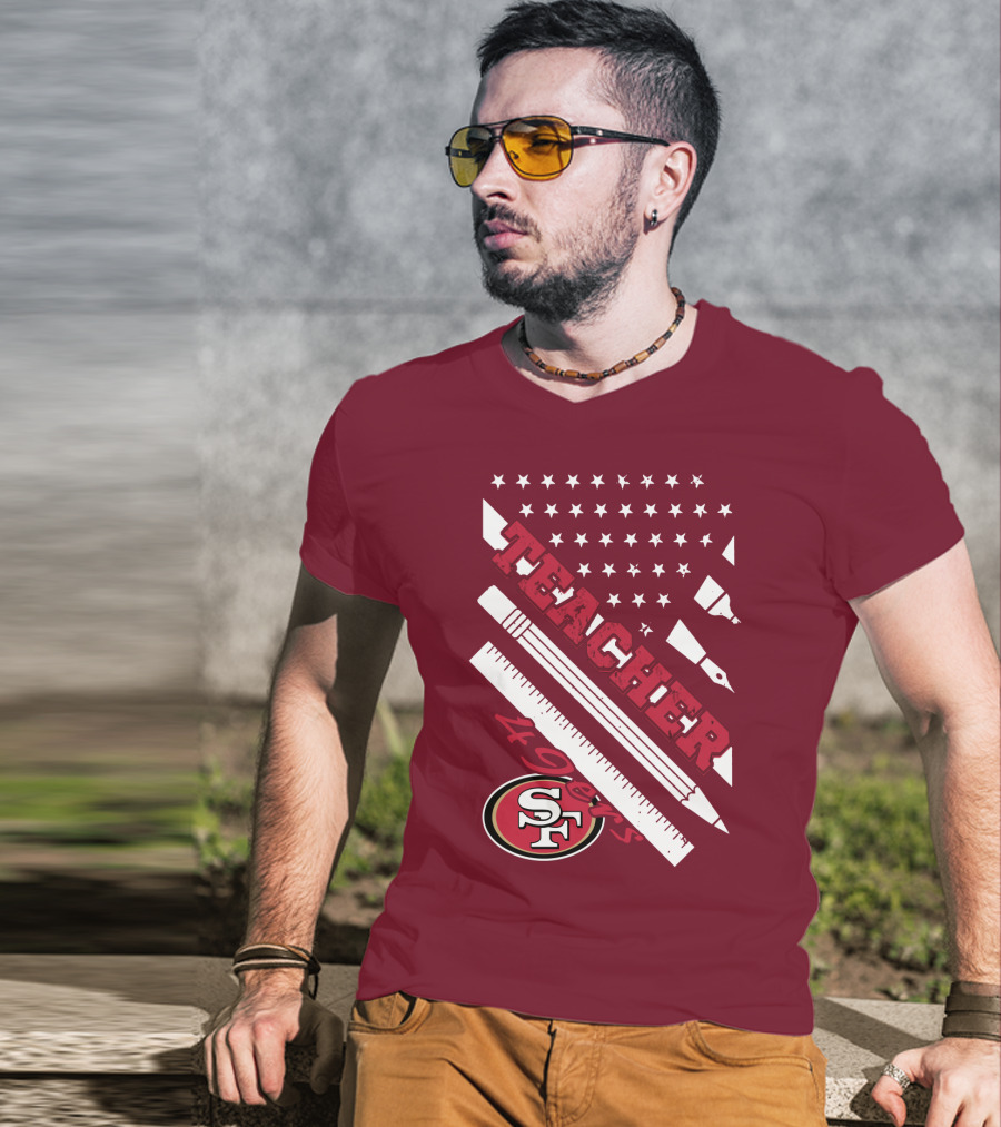 San Francisco 49ers Teacher Stars And Tools T-Shirt